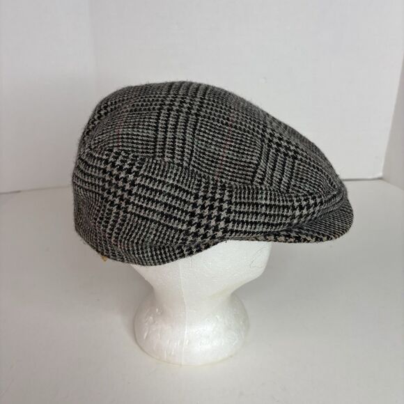 Vintage Newsboy Style Hat, Wool Blend, Black And Grey, Lake Of The Isle - Picture 4 of 9